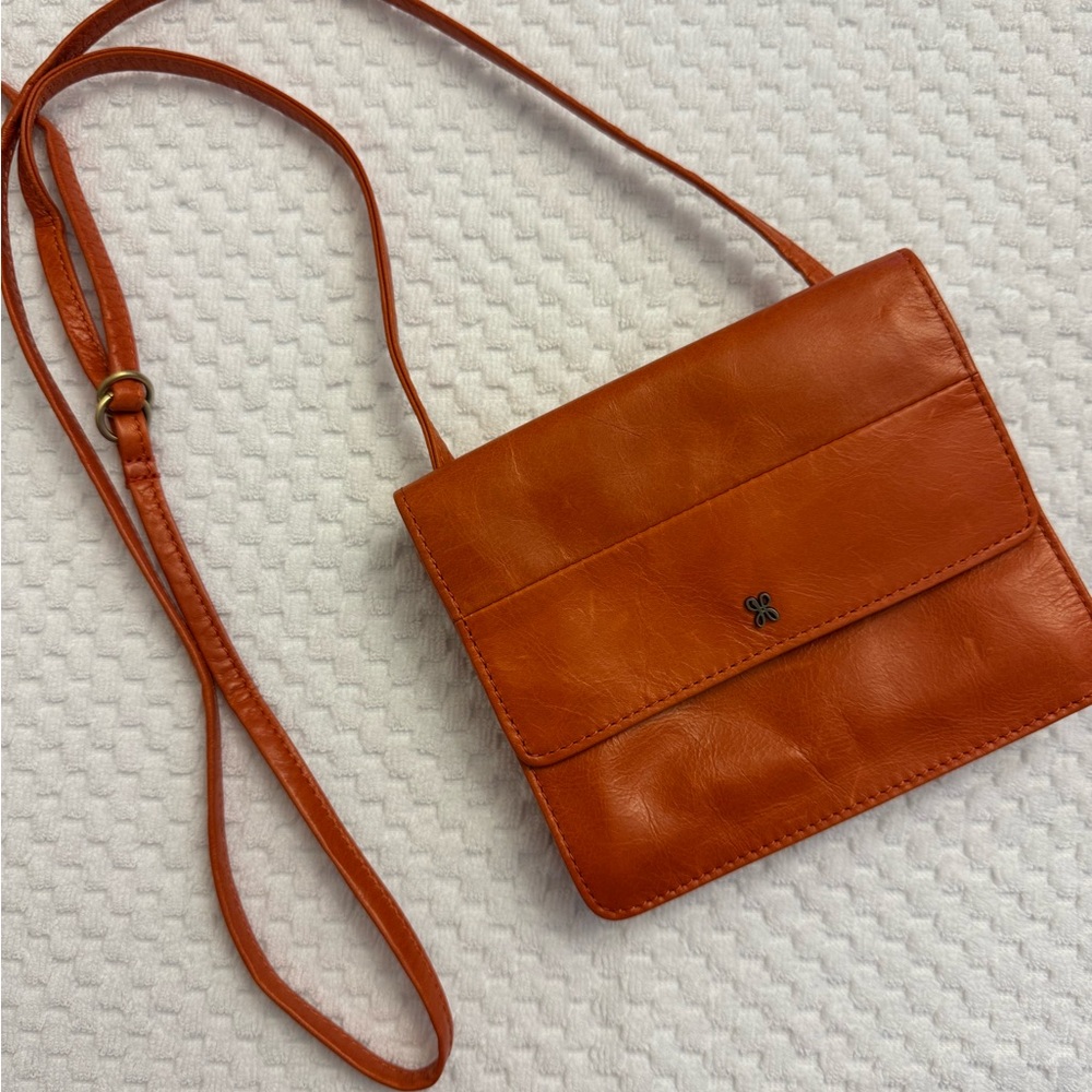 HOBO Vibrant Orange Leather Crossbody Bag